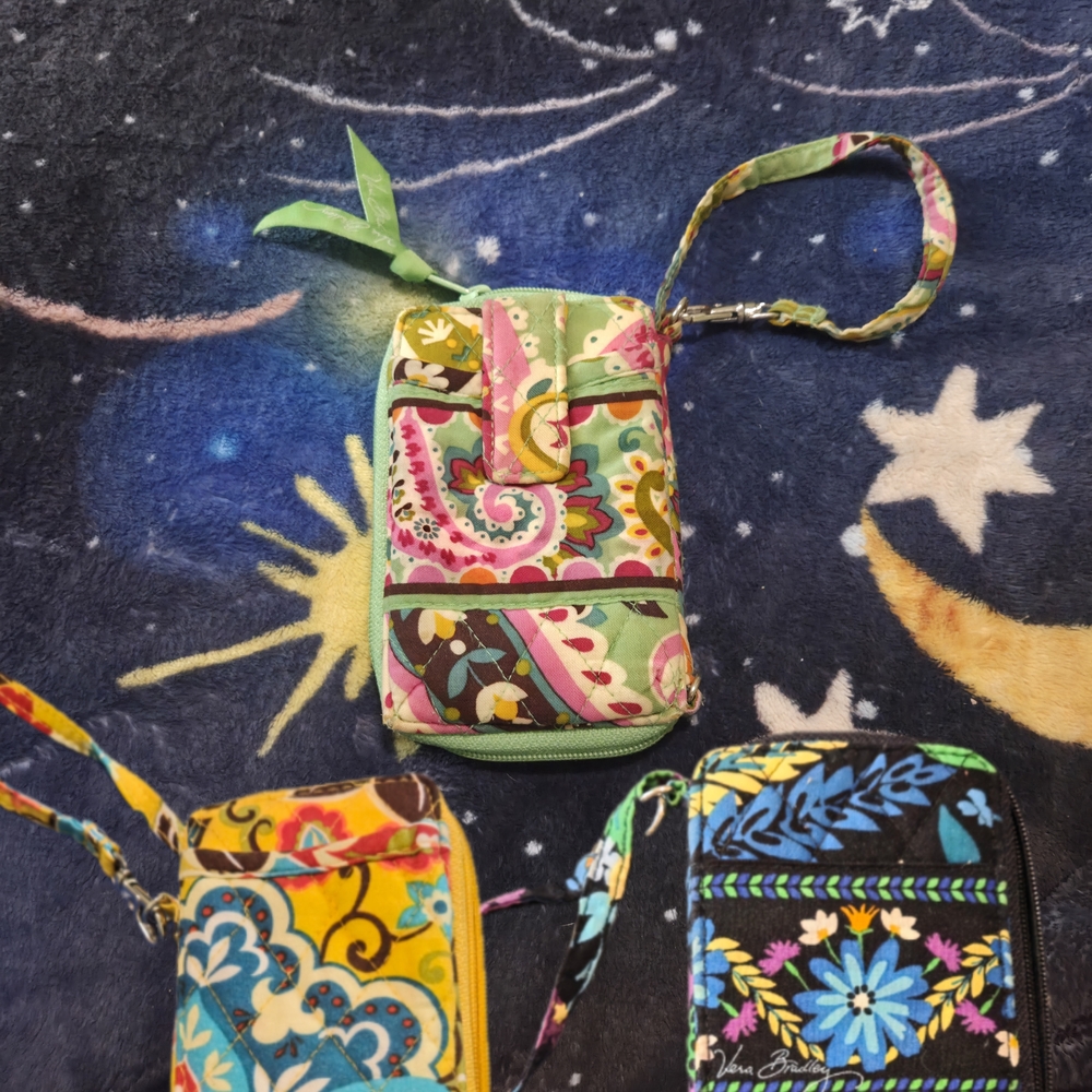 Vera Bradley Floral Paisley Wristlet - Multi Green Pink